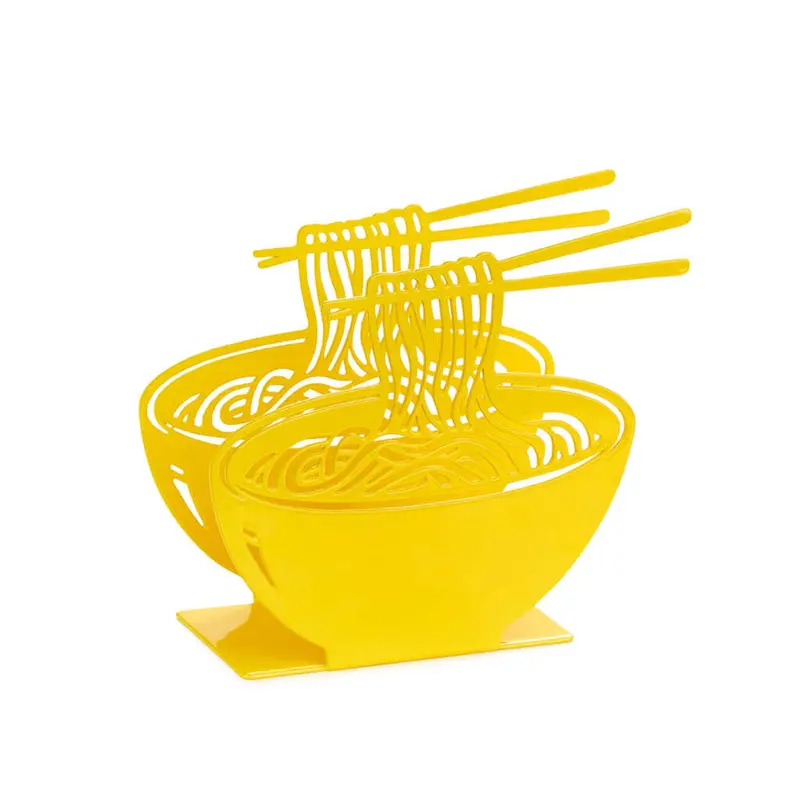 Yellow Ramen Bowl–Inspired Metal Napkin Holder 1