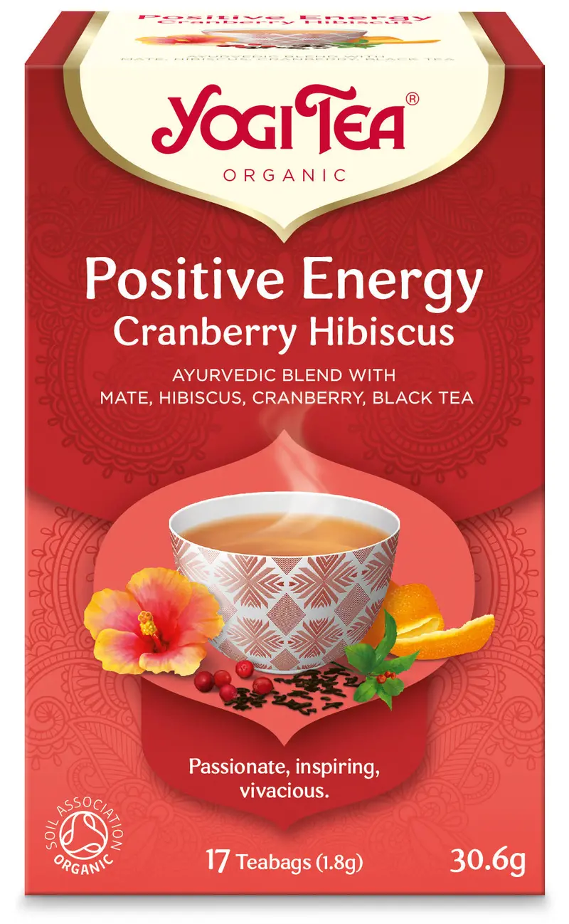 Yogi Positive Energy Cranberry Hibiscus Herbal Tea – 17-Count Box (Pack Of 6) 1