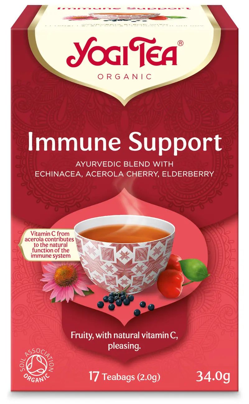 Yogi Tea Immune Support Herbal Tea With Echinacea & Elderberry – 17 Bags × 6 Boxes 1