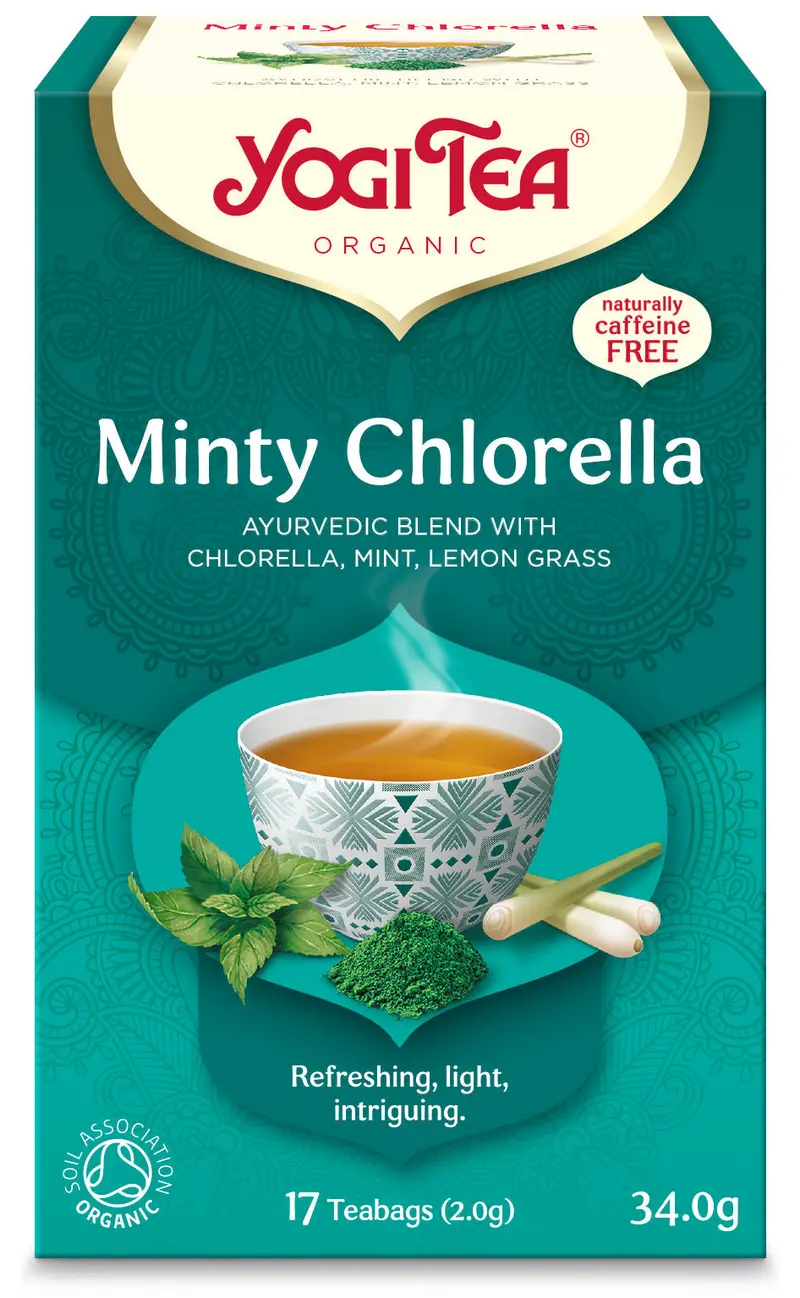Yogi Tea Minty Chlorella Detox-Focused Herbal Tea – 17 Tea Bags × 6 Boxes 1