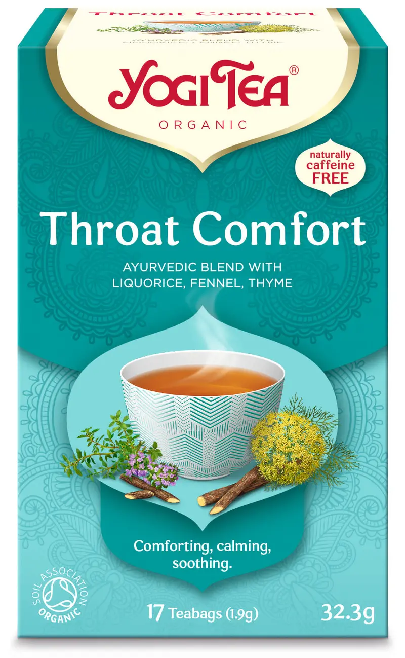 Yogi Tea Throat Comfort Soothing Herbal Blend – 17 Tea Bags × 6 Boxes 1