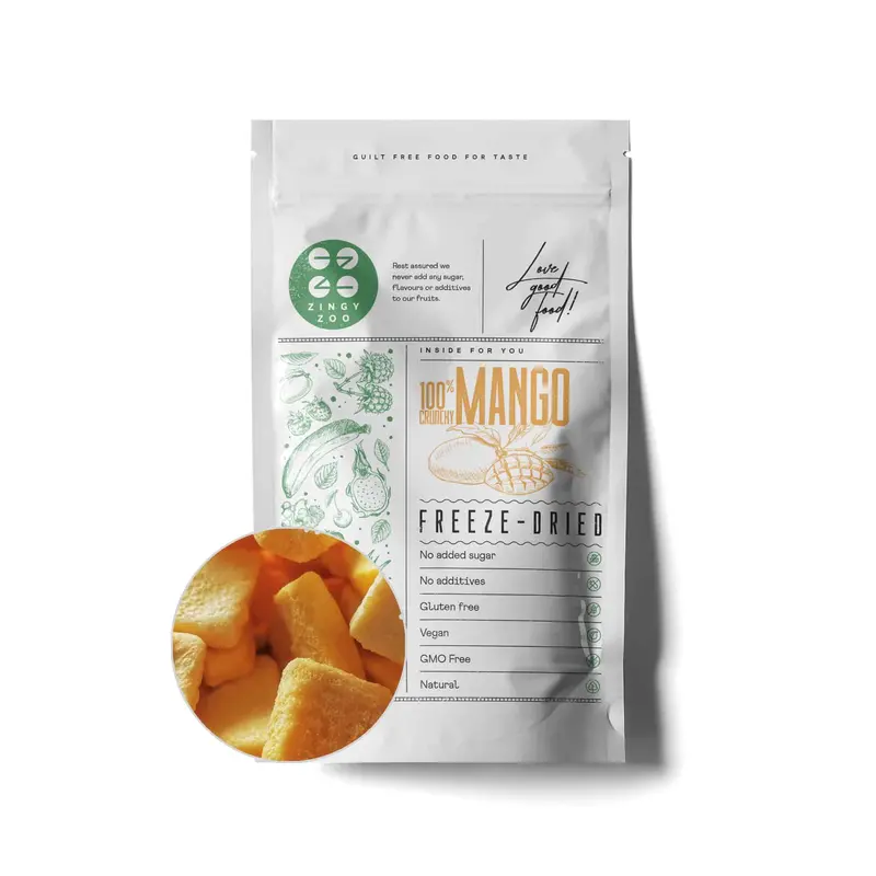 Zingyzoo Mango Pieces – Freeze-Dried Tropical Fruit, 100G 1