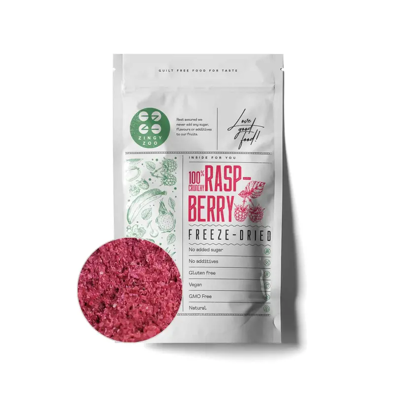 Zingyzoo Raspberry Powder – Intense Berry Flavor, 100G 1