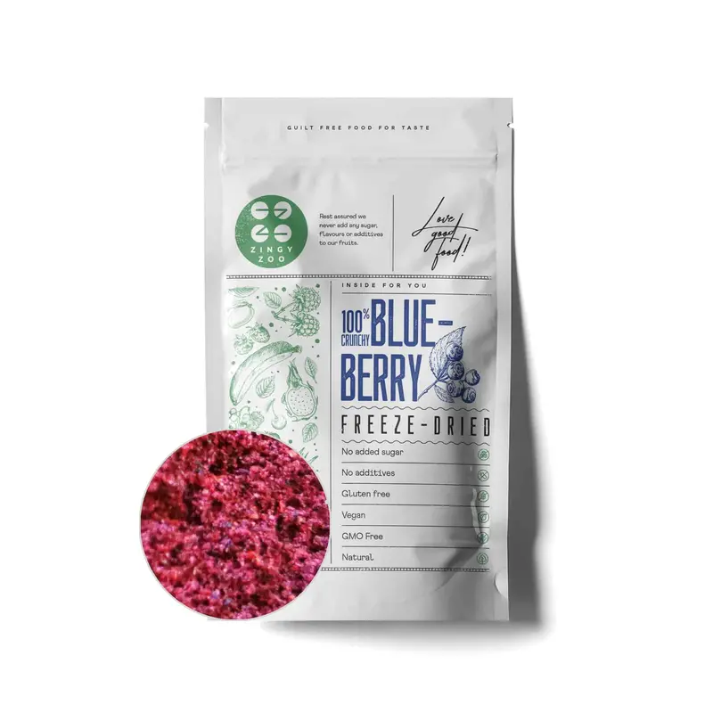 Zingyzoo Wild Blueberry Powder – Freeze-Dried Superfood, 100G 1