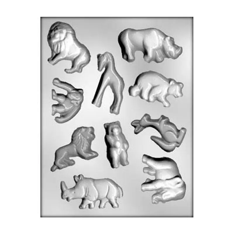 Zoo Animals Chocolate Mold Assortment – 6-Piece Set 1